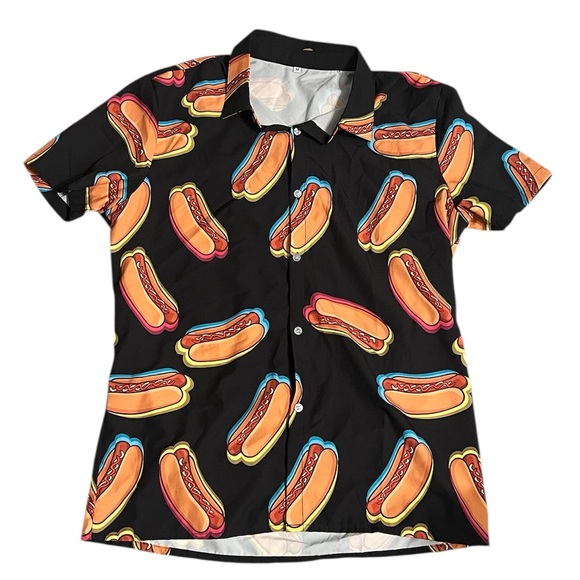 Hot Dog Print Shirt, Shorts, and Bucket Hat Set Men’s Medium - Picture 5 of 8